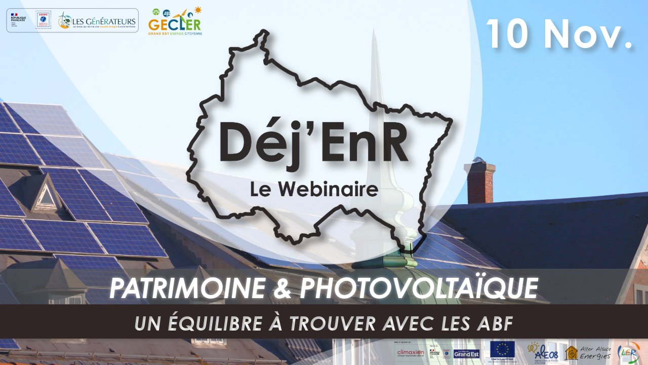 Déj’EnR : Patrimoine et photovoltaïque