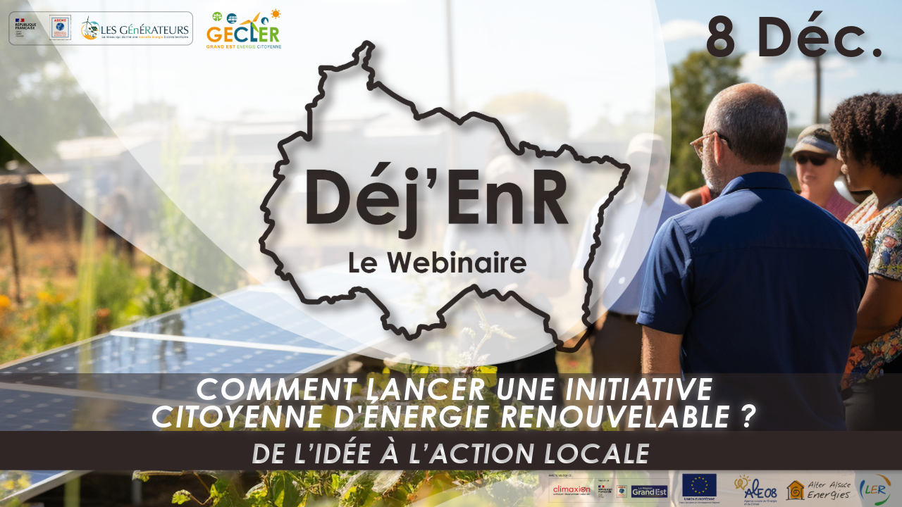 Déj’EnR : Comment lancer une initiative citoyenne d’énergie renouvelable