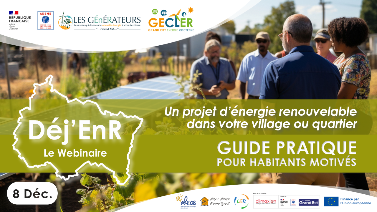 Déj’EnR : Comment lancer une initiative citoyenne d’énergie renouvelable