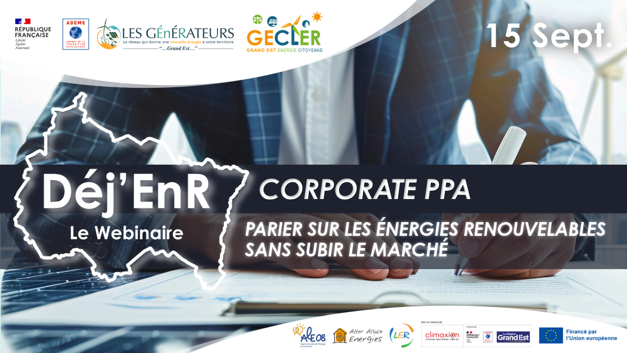 Webinaire « Les PPA, un outil stratégique pour sécuriser les projets EnR »
