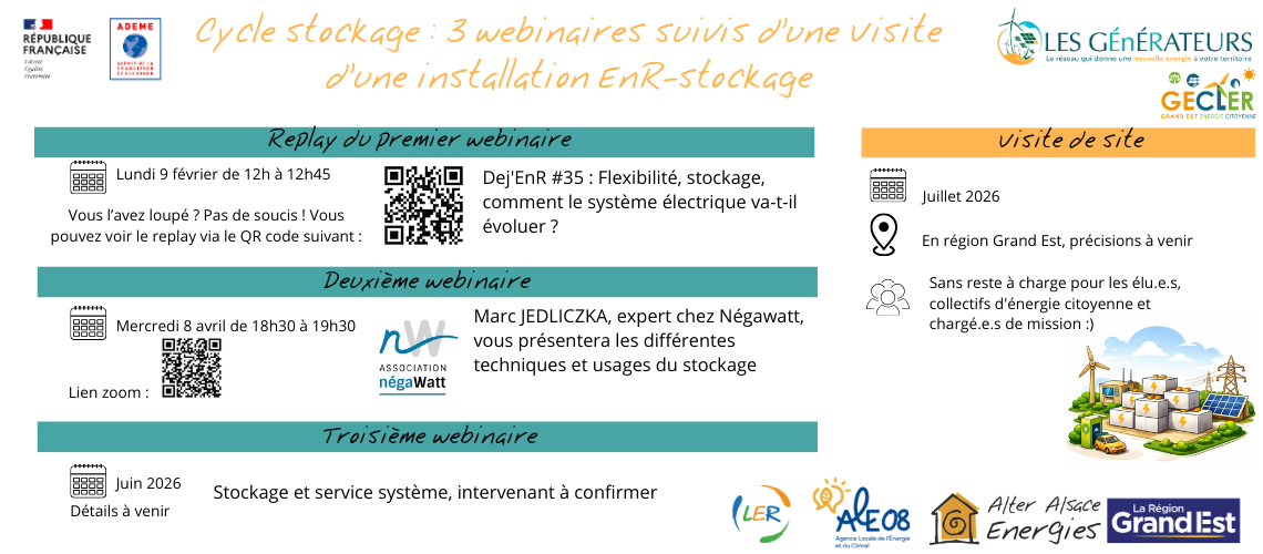 Deuxième Webinaire du cycle stockage