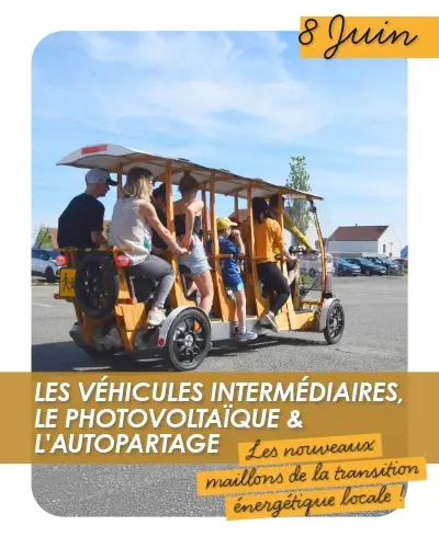 Juin dejenr 2026 La transition énergétique ne se fera pas sans une redéfinition de nos déplacements. Ce webinaire, animé par Sylvain Balland (LER), met en lumière le concept des véhicules intermédiaires (Vélis) et leur intégration dans des boucles locales de production d’énergie. Points clés abordés : Définition et usages des véhicules intermédiaires (Vélis). Panorama des expérimentations et dispositifs actuellement en cours sur les territoires. Cas pratique d’autopartage : Découverte d’un modèle innovant associant des Vélis, une borne de recharge open source et une production photovoltaïque. Grand Témoin : L’événement accueillera le témoignage exclusif de Yoann Gruson-Daniel de la structure Easka, acteur engagé dans le déploiement de ces solutions open source et partagées.